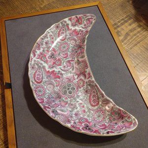 Vintage Royal Paisley Crescent Dish